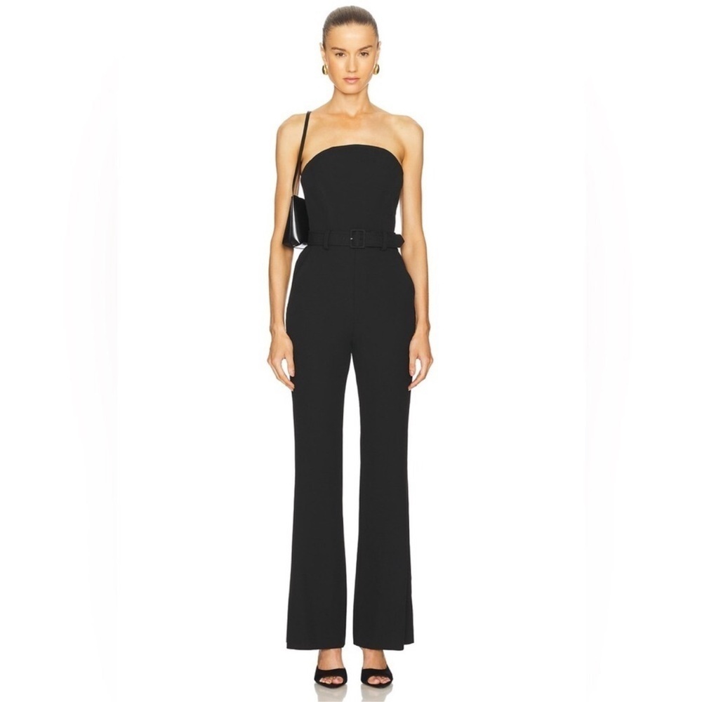 A.L.C. Kate Strapless Belted Black Wide Leg Jumpsuit Size 2 NWT - Picture 14 of 14